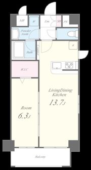 プラシード新町の間取り画像