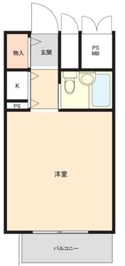 ユーロハイツ天神橋の間取り画像