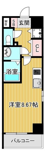 JMFレジデンス大阪福島の間取り画像