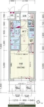 プレサンス梅田北ザ・ライブの間取り画像