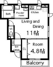 メゾンラフィーネ大日の間取り画像