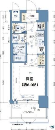 グランカリテ北梅田の間取り画像
