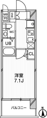 エグゼ天神橋の間取り画像