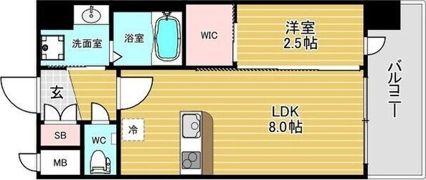 セレニテ南堀江エクラの間取り画像