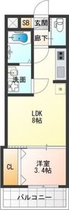 H-maison東住吉IIIの間取り画像