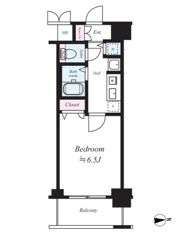 ライジングコート梅田サンライズの間取り画像