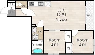 FeLiciare HANATEN（フェリシアーレ ハナテンの間取り画像