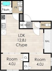 FeLiciare HANATEN（フェリシアーレ ハナテンの間取り画像