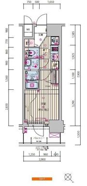 プレサンス天王寺ノースヴィアーレの間取り画像
