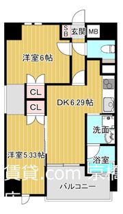 ビバーチェ片町の間取り画像