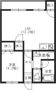 平野フラワーハイツの間取り画像