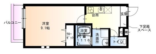 フジパレス長吉長原西II番館の間取り画像