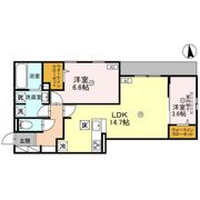 ウエストアロウ林寺の間取り画像