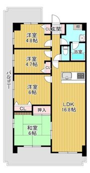 四季彩都いちょう館B棟の間取り画像