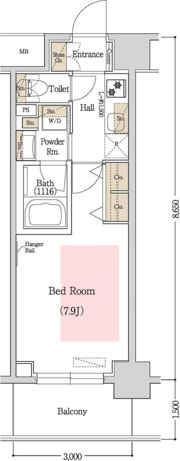 アーバネックス中崎町の間取り画像