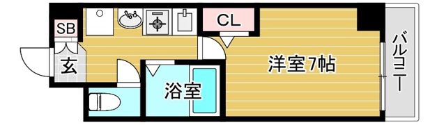 エスリード南森町駅前の間取り画像