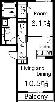 エストドミール東中浜の間取り画像