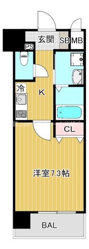 エス・キュート城東中央の間取り画像