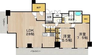 アートアルテールコンドミニアムフロアの間取り画像