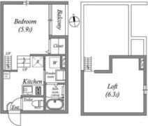 スカイフラット姫島の間取り画像