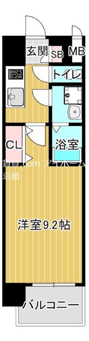 ララプレイス大阪城公園ノルドの間取り画像