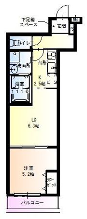 フジパレス遠里小野VI番館の間取り画像