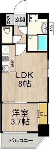 フロンティアタワー九条I（旧CITY SPIRE九条I）の間取り画像