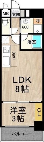 フロンティアタワー九条I（旧CITY SPIRE九条I）の間取り画像
