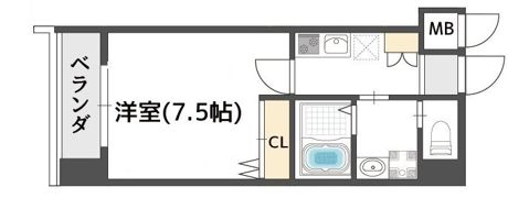 ウエンズ大阪城北の間取り画像