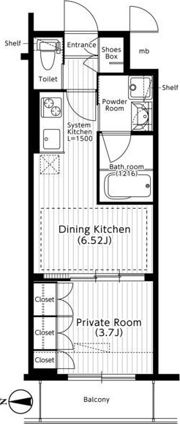 扇町公園プライマリーワンの間取り画像