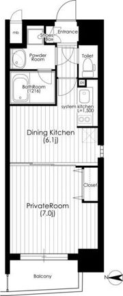 南森町プライマリーワンの間取り画像