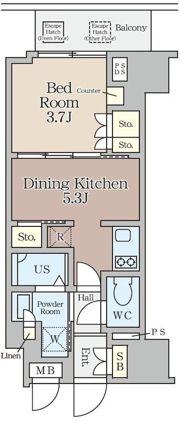 クレストコート堂島の間取り画像