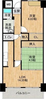デイグラン鶴見EASTの間取り画像