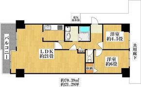 ラール関目スカイハイツの間取り画像