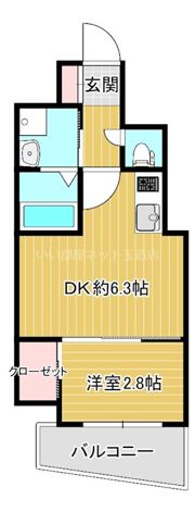 セレニテ夕陽丘ESTの間取り画像