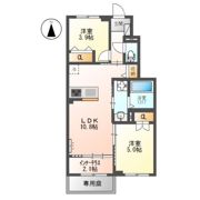 リヴォラルコート若江の間取り画像