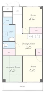 千里山アカシヤハイツの間取り画像