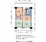 UR リバーサイドもりぐちの間取り画像