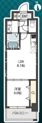 グランパシフィック今里innovationの間取り画像