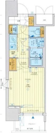 レジュールアッシュ心斎橋LUXEの間取り画像