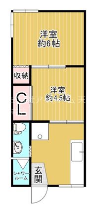 松虫ハイツの間取り画像