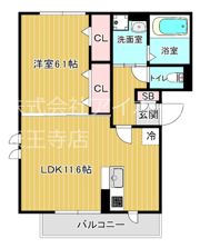スクエアプレイス天王寺東 A棟の間取り画像
