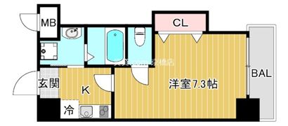 Uresidence京橋の間取り画像