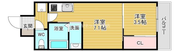 グランツ寺田町の間取り画像