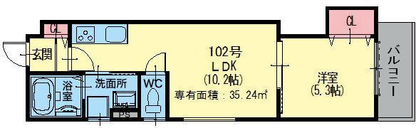 クリエオーレ生江Iの間取り画像