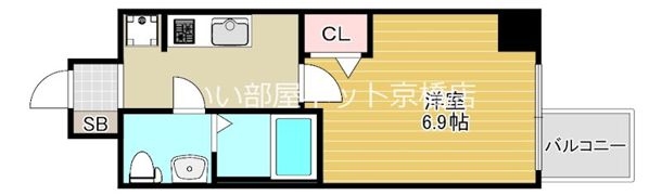 エグゼ大阪CITYルーエの間取り画像