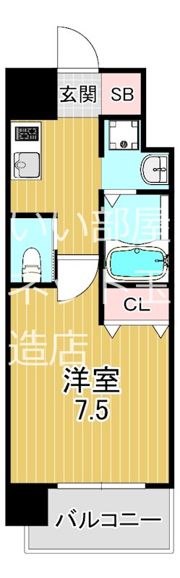 天王寺エルモの間取り画像