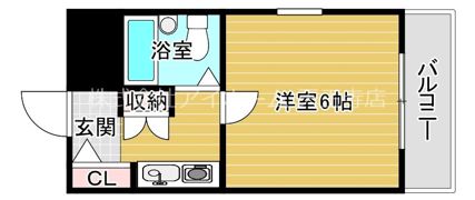 アパルト四天王寺Iの間取り画像