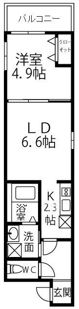 カーサ駒川中野の間取り画像
