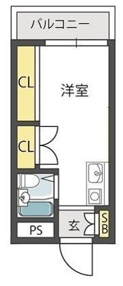 大国町池田マンションの間取り画像